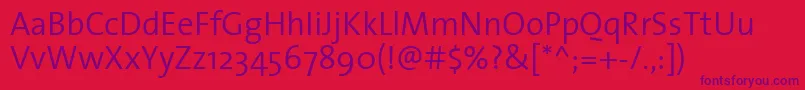 ThesanssemilightPlain Font – Purple Fonts on Red Background