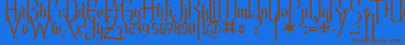 More about Endor Font Endor Font – Brown Fonts on Blue Background