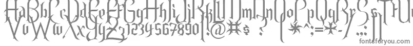 フォントEndor – 白い背景に灰色の文字