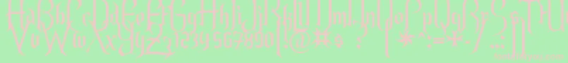 Endor Font – Pink Fonts on Green Background