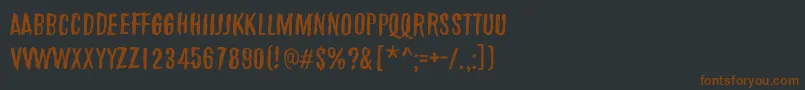 MarchOfThePigs Font – Brown Fonts on Black Background