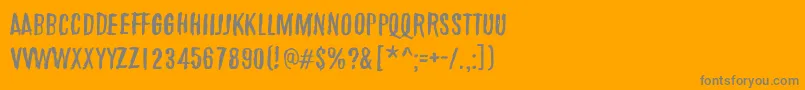 MarchOfThePigs Font – Gray Fonts on Orange Background
