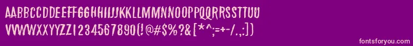 fuente MarchOfThePigs – Fuentes Rosadas Sobre Fondo Morado