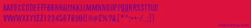 MarchOfThePigs Font – Purple Fonts on Red Background