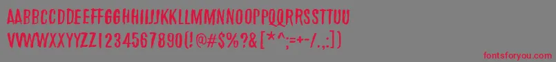 MarchOfThePigs Font – Red Fonts on Gray Background