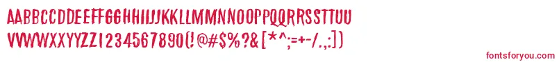MarchOfThePigs Font – Red Fonts on White Background