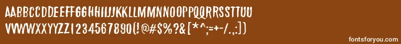 MarchOfThePigs Font – White Fonts on Brown Background