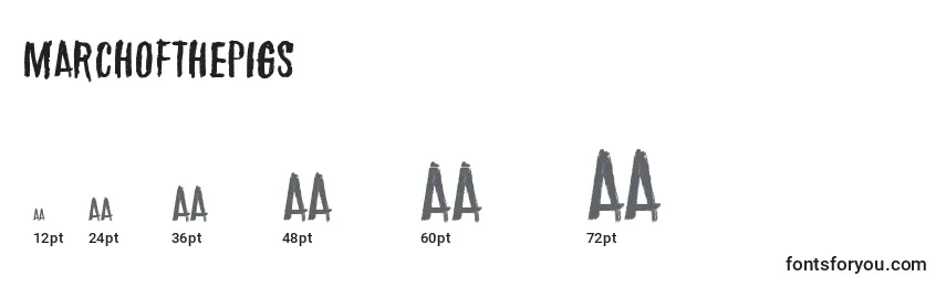 MarchOfThePigs Font Sizes