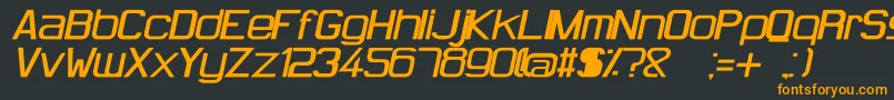 HugFemmesBoldItalic Font – Orange Fonts on Black Background