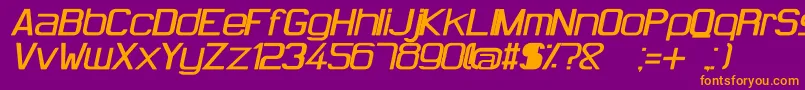 HugFemmesBoldItalic Font – Orange Fonts on Purple Background