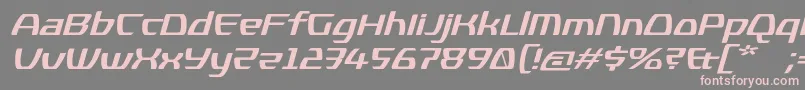 KompressorBolditalic Font – Pink Fonts on Gray Background