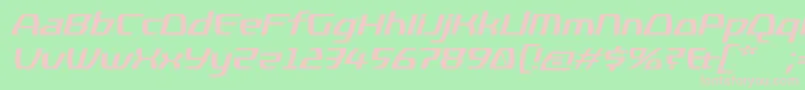 KompressorBolditalic Font – Pink Fonts on Green Background