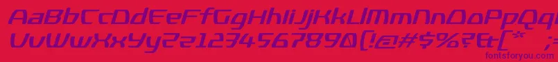 KompressorBolditalic Font – Purple Fonts on Red Background