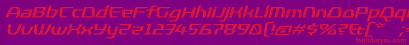 KompressorBolditalic Font – Red Fonts on Purple Background
