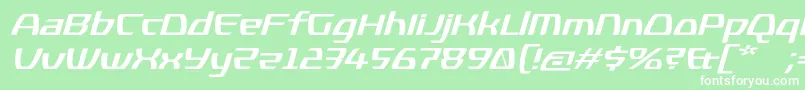 KompressorBolditalic Font – White Fonts on Green Background