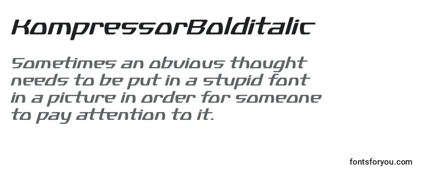 KompressorBolditalic-fontti