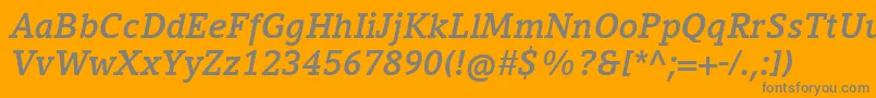 CompatilLetterLtComBoldItalic Font – Gray Fonts on Orange Background