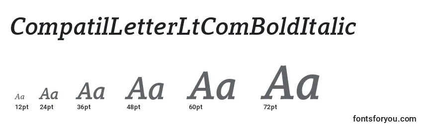 Größen der Schriftart CompatilLetterLtComBoldItalic