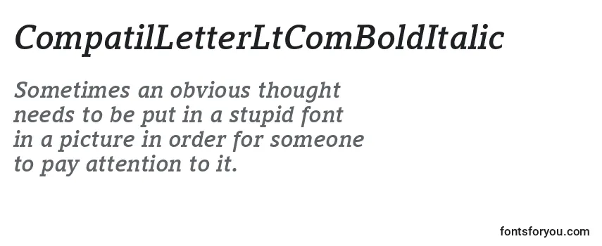 CompatilLetterLtComBoldItalic Font