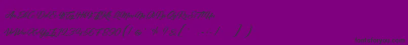 QuantumOfMechanic-Schriftart – Schwarze Schriften auf violettem Hintergrund