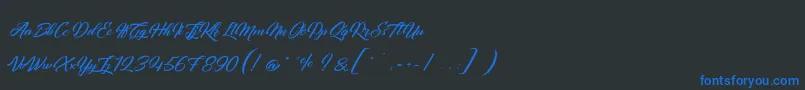 QuantumOfMechanic Font – Blue Fonts on Black Background