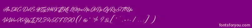 QuantumOfMechanic Font – Pink Fonts on Purple Background