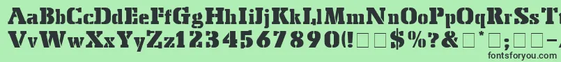 ForkliftDisplaySsi Font – Black Fonts on Green Background