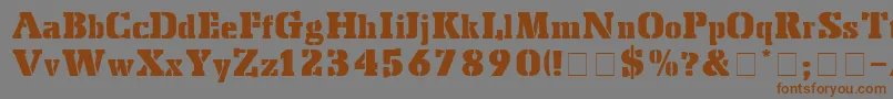 ForkliftDisplaySsi Font – Brown Fonts on Gray Background