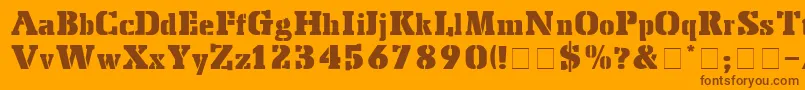 ForkliftDisplaySsi Font – Brown Fonts on Orange Background