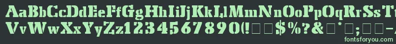 ForkliftDisplaySsi Font – Green Fonts on Black Background