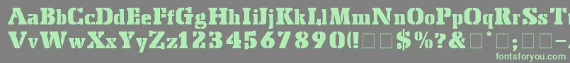 ForkliftDisplaySsi Font – Green Fonts on Gray Background