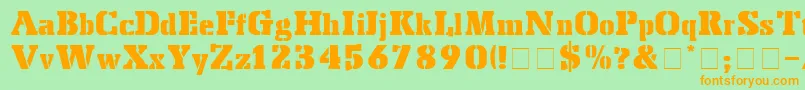 ForkliftDisplaySsi Font – Orange Fonts on Green Background