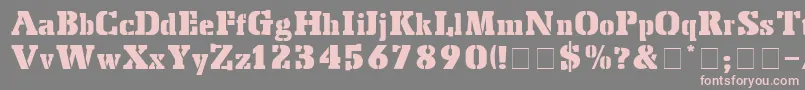 ForkliftDisplaySsi Font – Pink Fonts on Gray Background