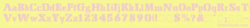 ForkliftDisplaySsi Font – Pink Fonts on Yellow Background