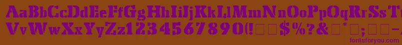 ForkliftDisplaySsi Font – Purple Fonts on Brown Background