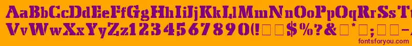 ForkliftDisplaySsi Font – Purple Fonts on Orange Background