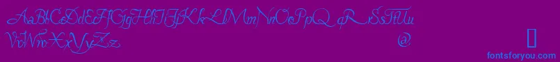 Pavane Font – Blue Fonts on Purple Background