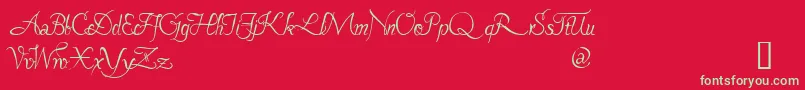 Pavane Font – Green Fonts on Red Background
