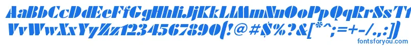 フォントFuturaei – 青いフォント
