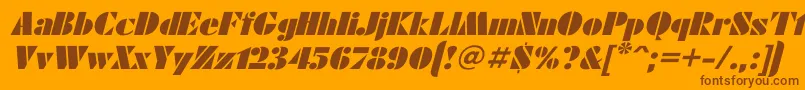 Futuraei Font – Brown Fonts on Orange Background