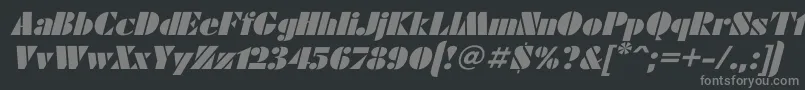 Futuraei Font – Gray Fonts on Black Background