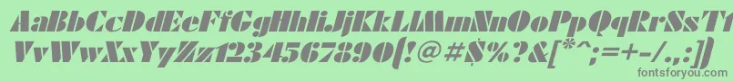 Futuraei Font – Gray Fonts on Green Background