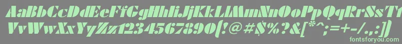 Futuraei Font – Green Fonts on Gray Background