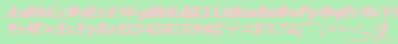 Futuraei Font – Pink Fonts on Green Background