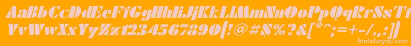 Futuraei Font – Pink Fonts on Orange Background