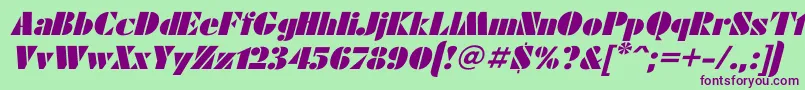Futuraei Font – Purple Fonts on Green Background