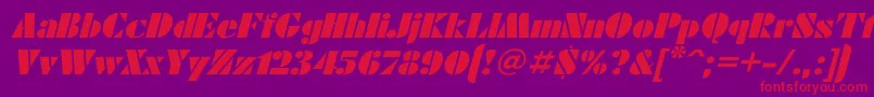 Futuraei Font – Red Fonts on Purple Background