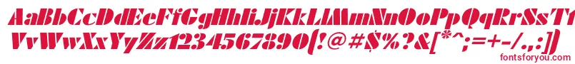 Futuraei Font – Red Fonts on White Background