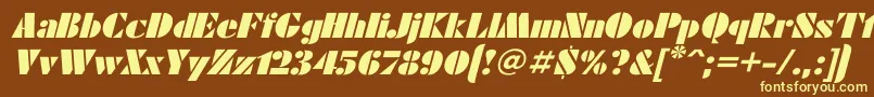 Futuraei Font – Yellow Fonts on Brown Background