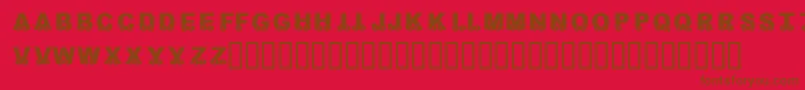 フォントKrOnTheGo – 赤い背景に茶色の文字